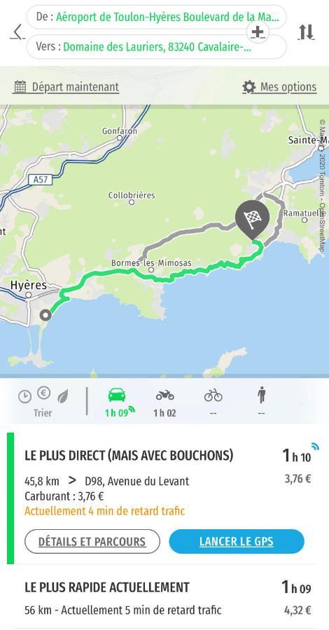 Cavalaire Vue Mer Au Loin Maisonnette Tout Equipee Pour 4 Personnes Avec Piscine Clim Wifi Velos Tv Barbecues Kültér fotó