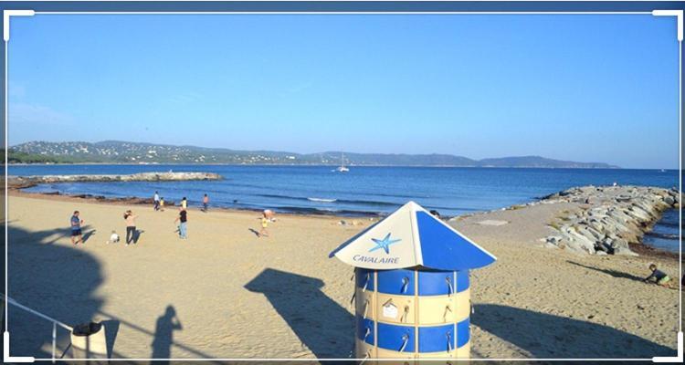 Cavalaire Vue Mer Au Loin Maisonnette Tout Equipee Pour 4 Personnes Avec Piscine Clim Wifi Velos Tv Barbecues Kültér fotó