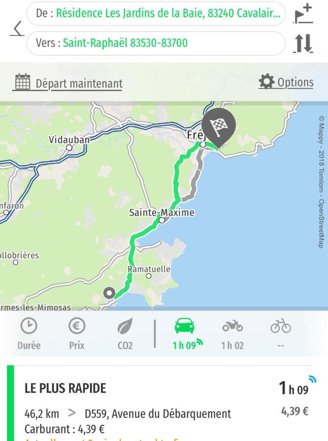 Cavalaire Vue Mer Au Loin Maisonnette Tout Equipee Pour 4 Personnes Avec Piscine Clim Wifi Velos Tv Barbecues Kültér fotó